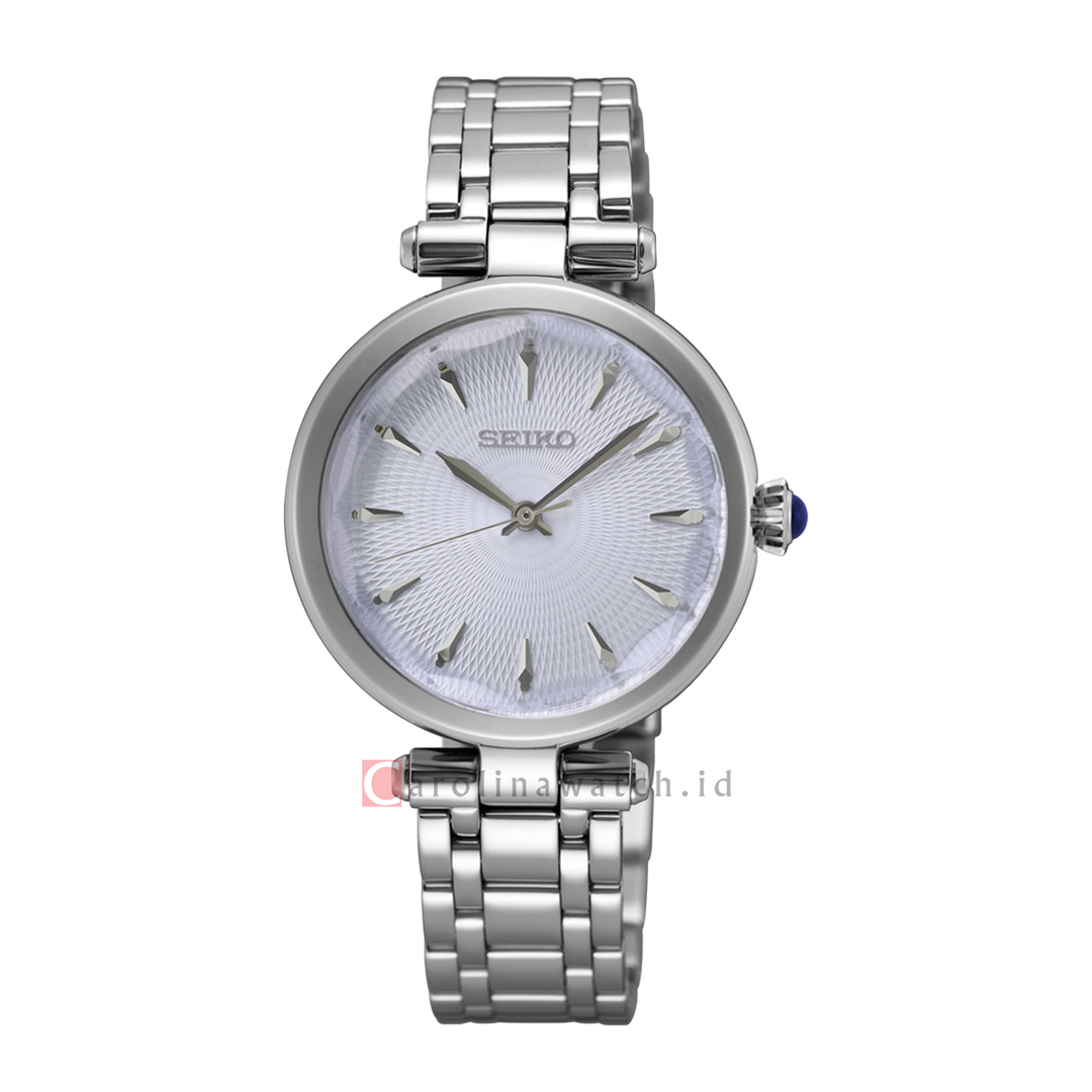 Jam Tangan Seiko CLASSIQUE SRZ553P1 Women Discover More Light Blue Dial Stainless Steel Strap