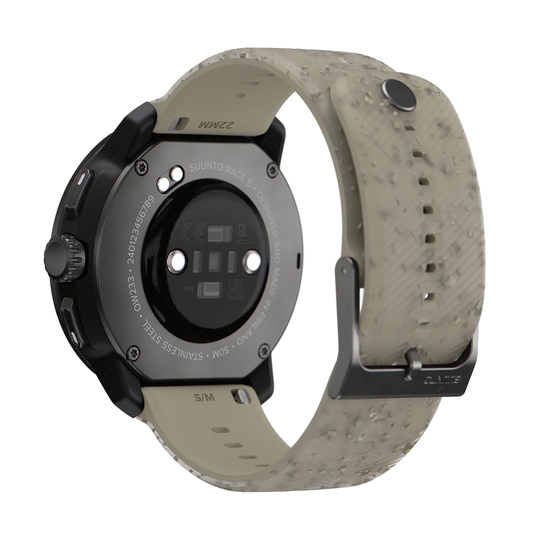 Jam Tangan SUUNTO Race S SS051094000 Unisex Amoled Gravel Grey Silicone Strap