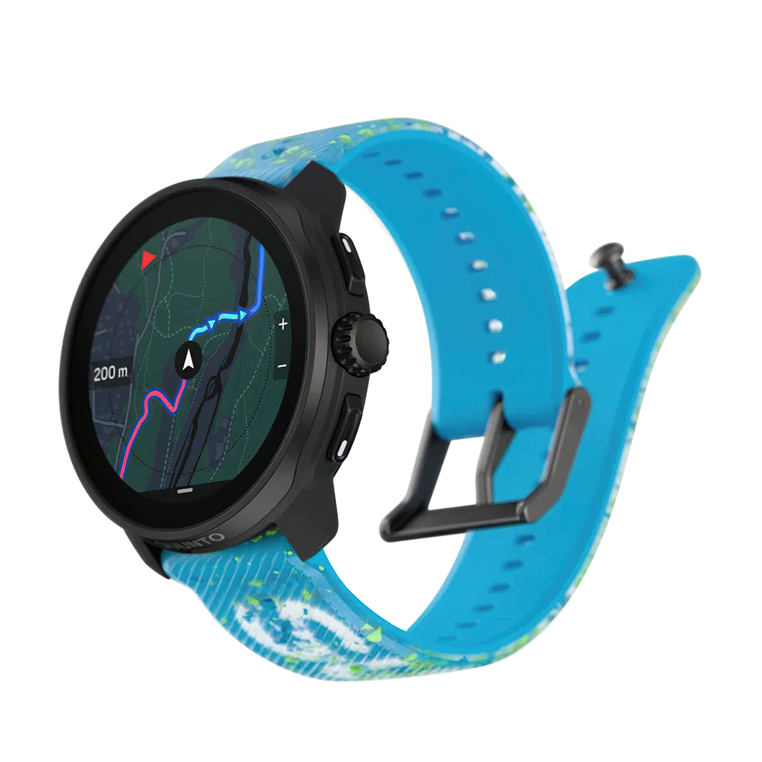 Jam Tangan SUUNTO Race S SS051095000 Unisex Amoled Blue Silicone Strap