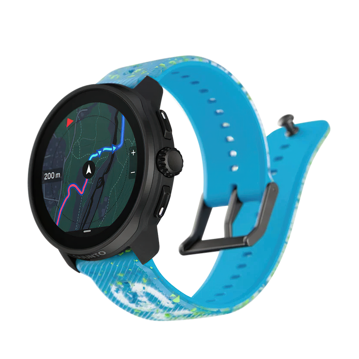 Jam Tangan SUUNTO Race S SS051095000 Unisex Amoled Blue Silicone Strap