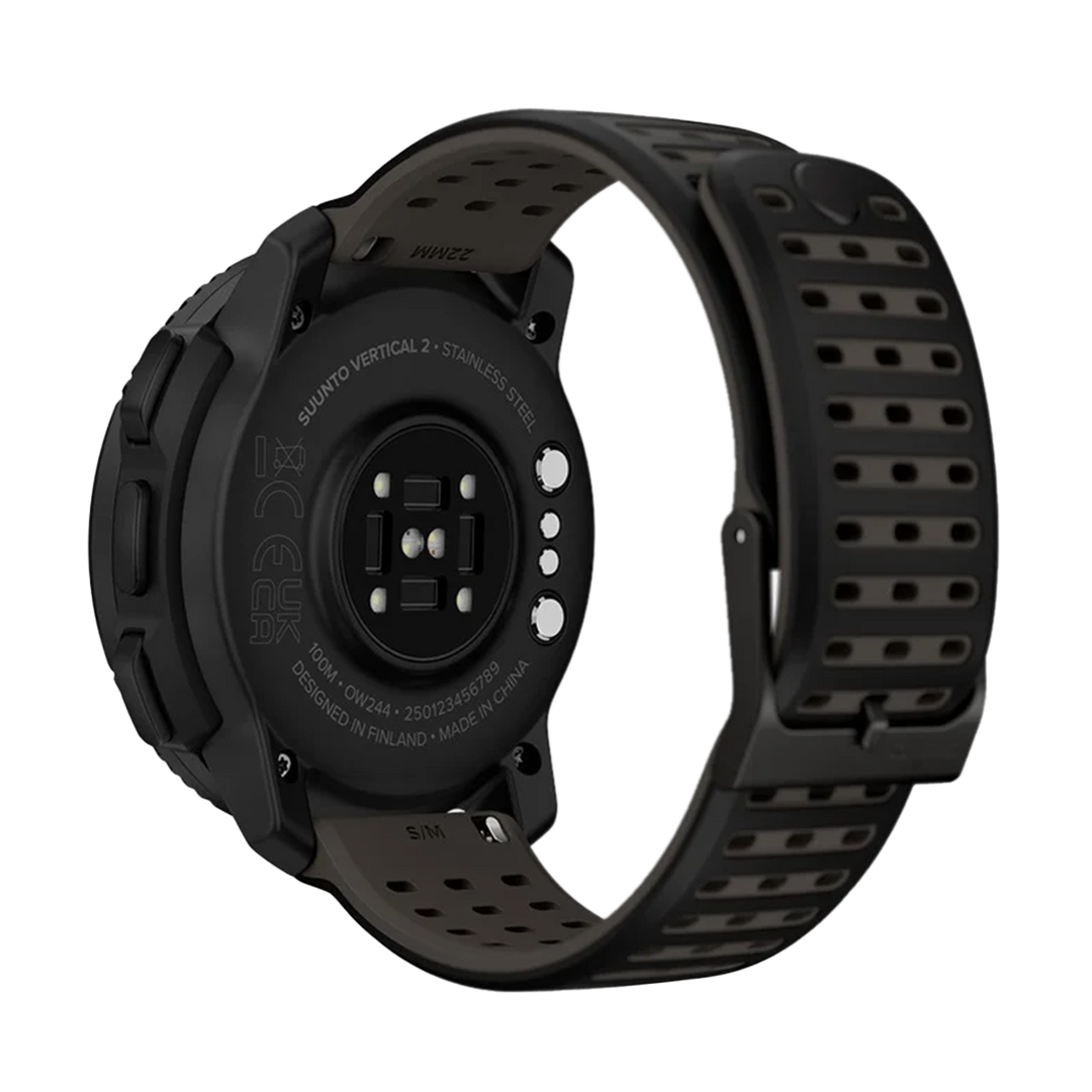 Jam Tangan SUUNTO SS051204000 Unisex - Suunto Vertical 2 Black Case and Striped Two-Tone Silicone Strap