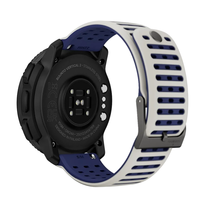 Jam Tangan SUUNTO SS051205000 Unisex - Suunto Vertical 2 Black Case and Striped Two-Tone Silicone Strap