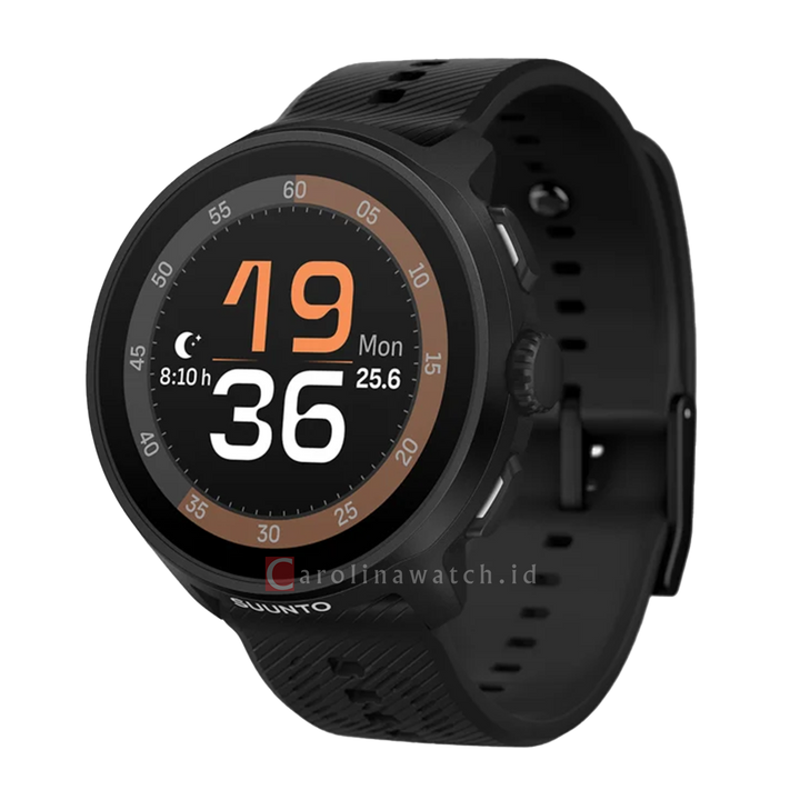 Jam Tangan SUUNTO SS051272000 Unisex - Suunto Run All Black with Silicone Strap