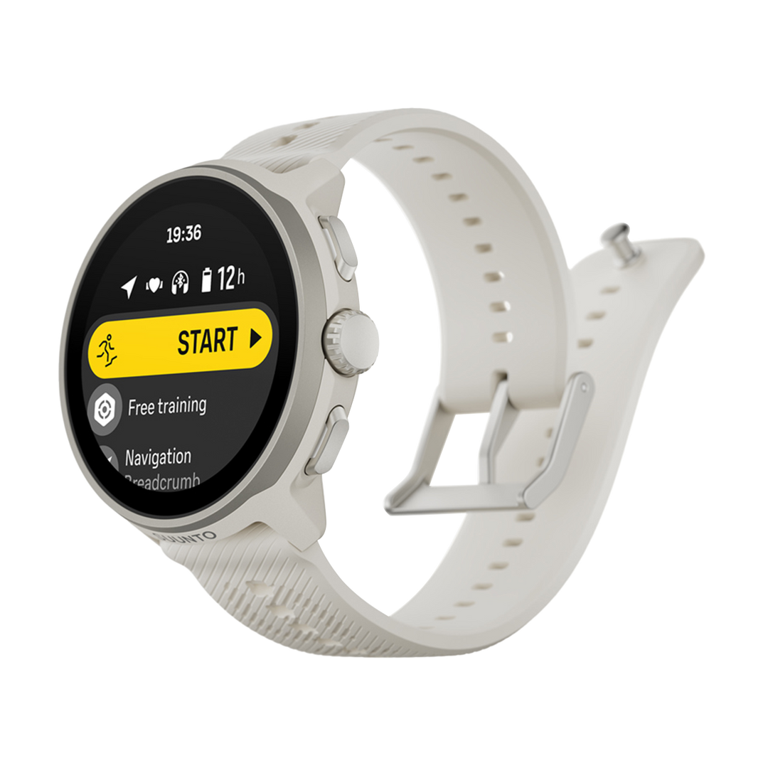 Jam Tangan SUUNTO SS051273000 Unisex - Suunto Run Frost Gray Stainless Steel Bezel with Light Gray Case and Strap