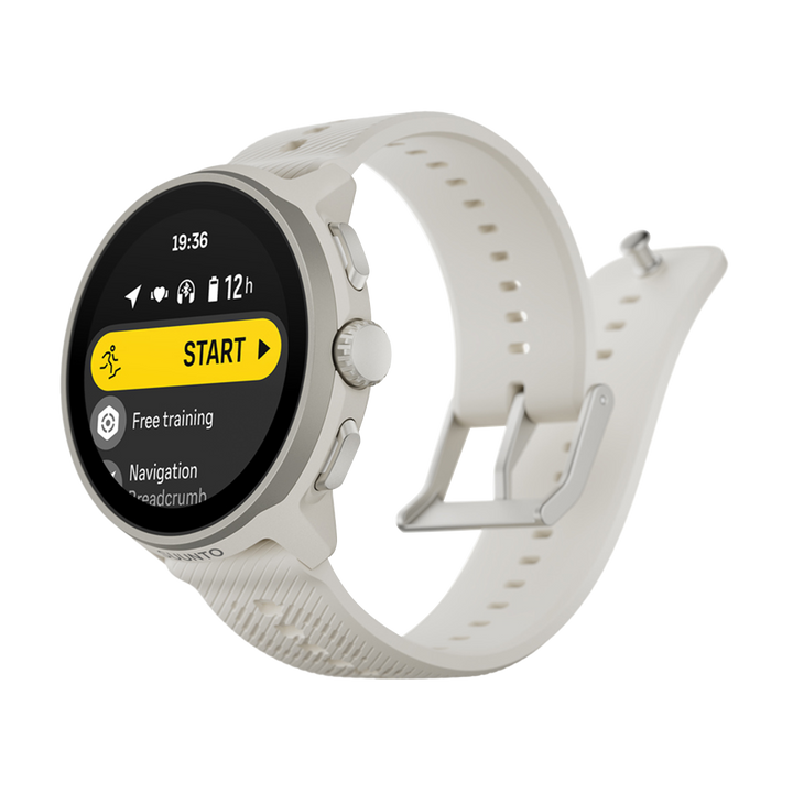 Jam Tangan SUUNTO SS051273000 Unisex - Suunto Run Frost Gray Stainless Steel Bezel with Light Gray Case and Strap