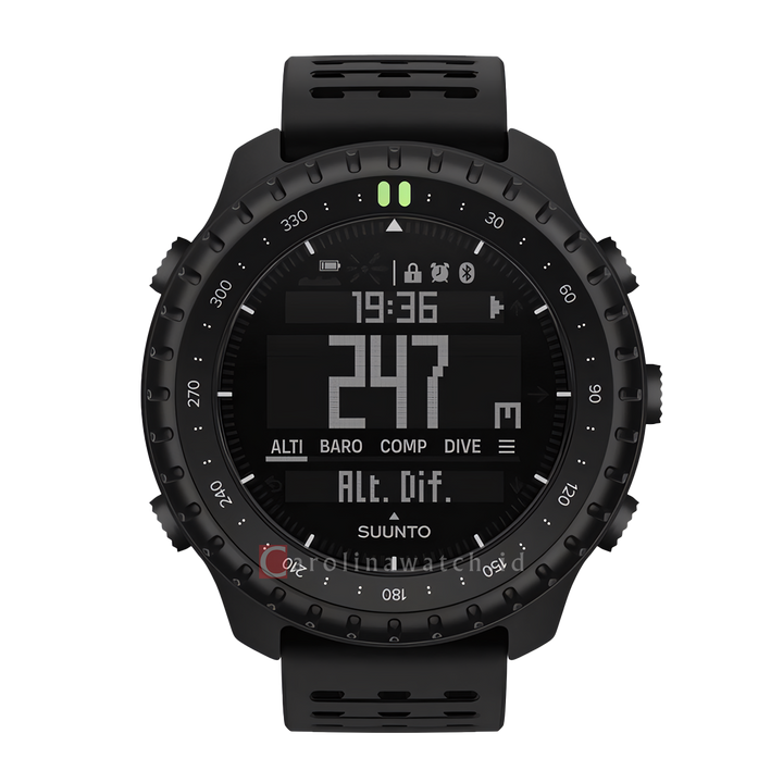 Jam Tangan SUUNTO SS051569000 Unisex - Suunto Core 2 All Black Watch Rugged Altimeter & Barometer for Hiking