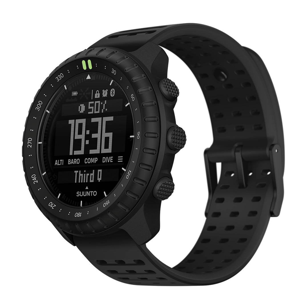 Jam Tangan SUUNTO SS051569000 Unisex - Suunto Core 2 All Black Watch Rugged Altimeter & Barometer for Hiking