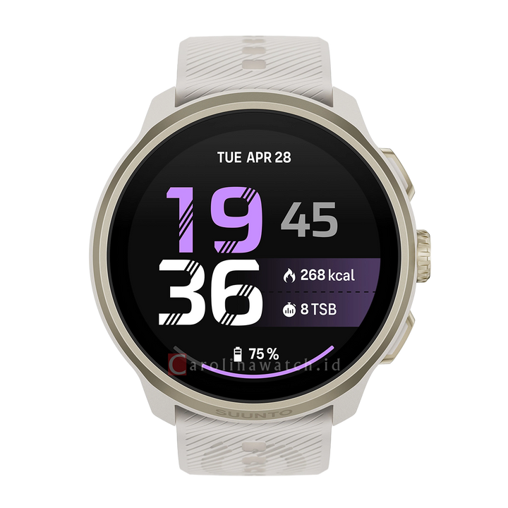 Jam Tangan SUUNTO SS051640000 Unisex - Suunto Run 2 64GB Digital Feather Gold Silicone Strap