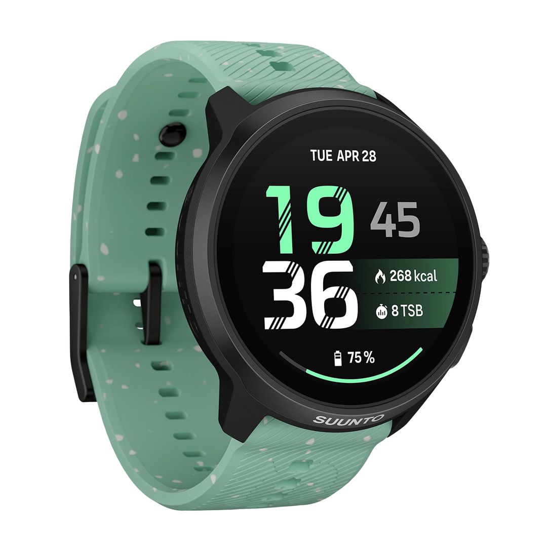 Jam Tangan SUUNTO SS051641000 Unisex - Suunto Run 2 64GB Digital Aloe Green Silicone Strap