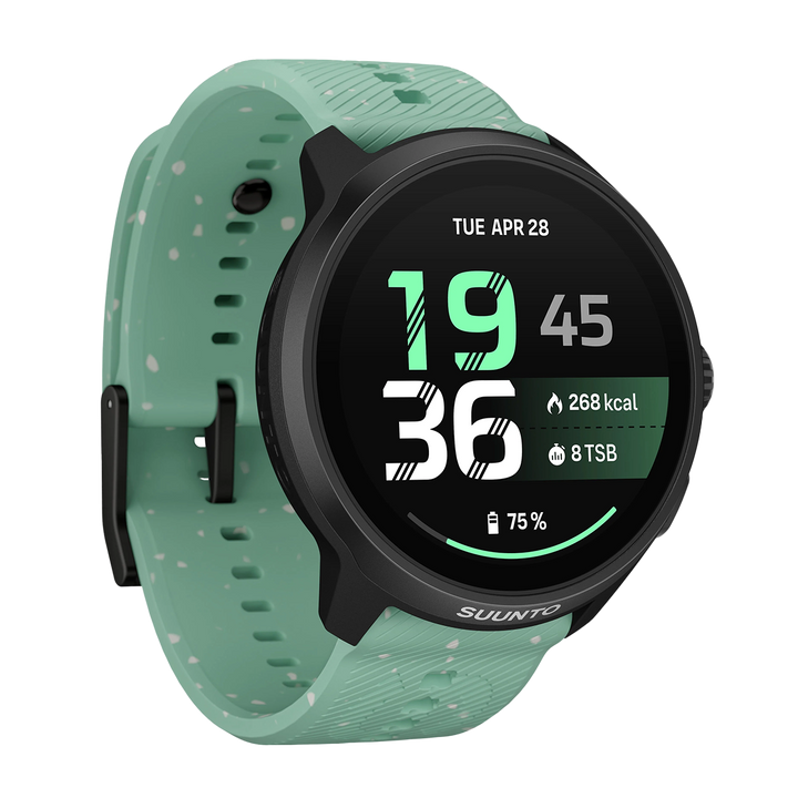 Jam Tangan SUUNTO SS051641000 Unisex - Suunto Run 2 64GB Digital Aloe Green Silicone Strap