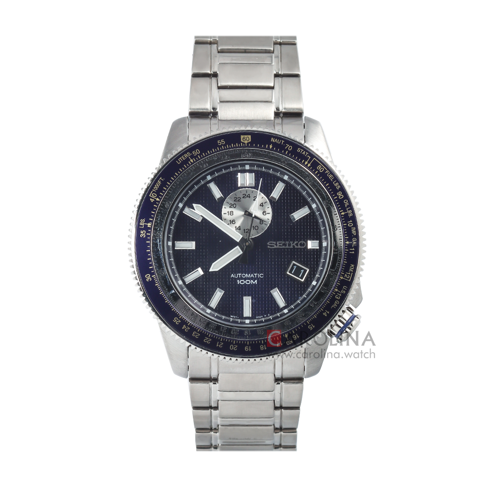 Jam Tangan Seiko Superior Pilot SSA001 Automatic Men Black Dial Stainless Steel Strap