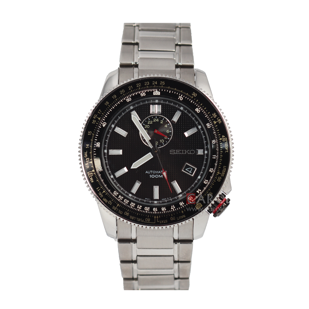 Jam Tangan Seiko Automatic SSA005 Men Black Dial Stainless Steel Strap