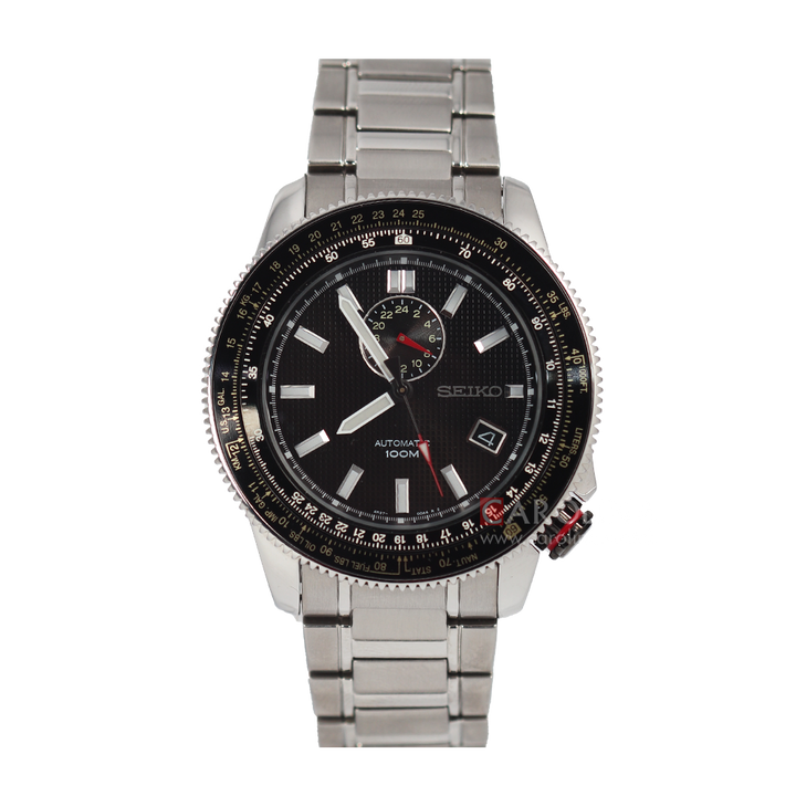 Jam Tangan Seiko Automatic SSA005 Men Black Dial Stainless Steel Strap