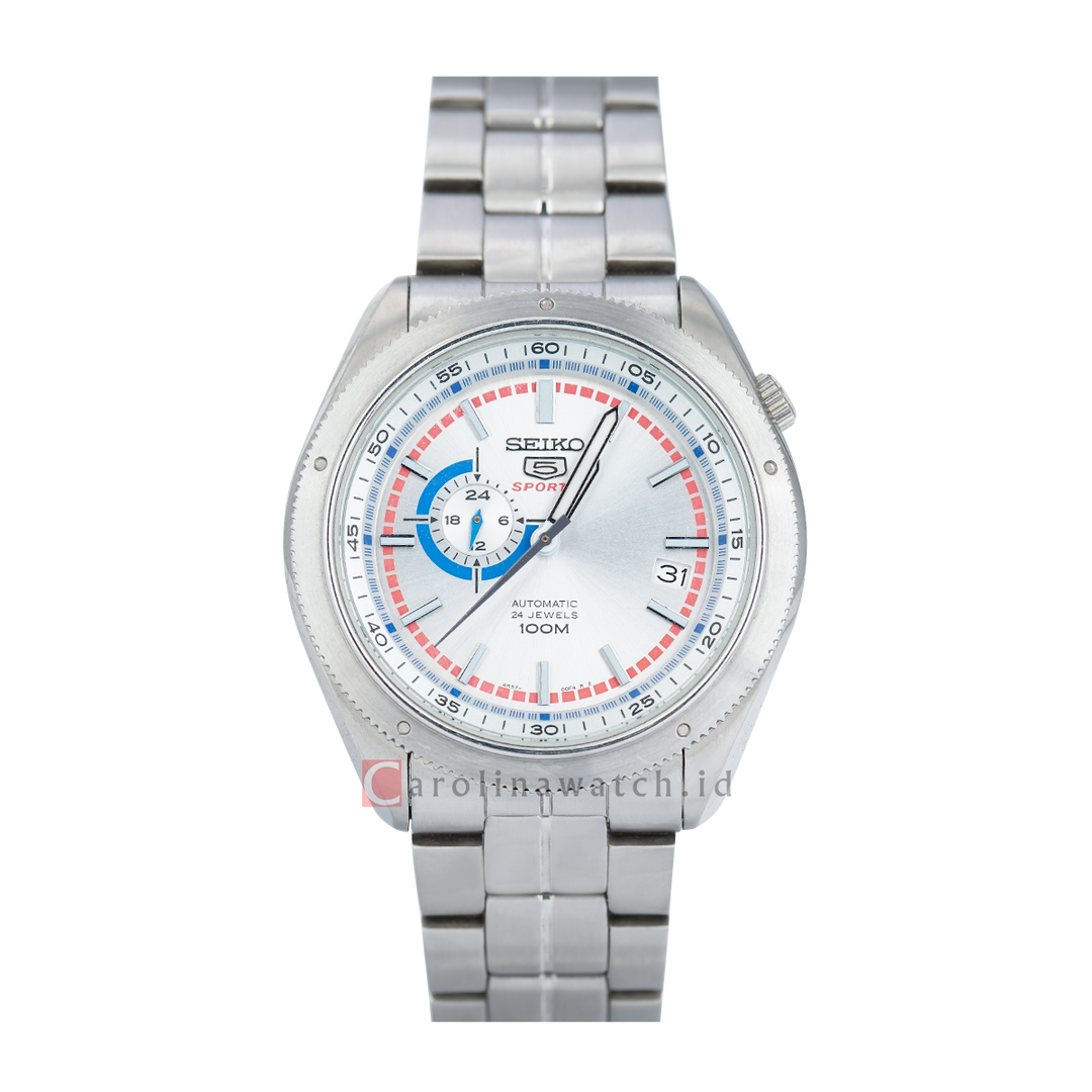 Jam Tangan Seiko 5 Sports SSA061 Men Automatic White Dial Stainless Steel Strap