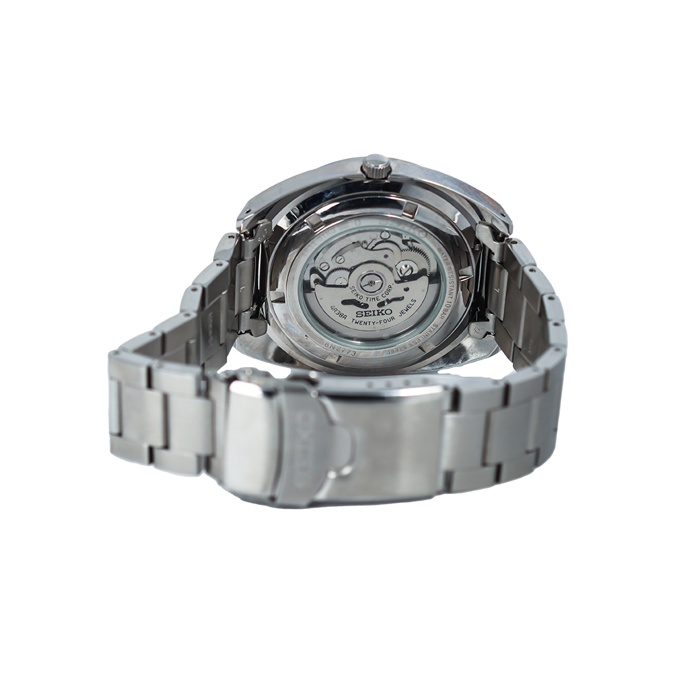 Jam Tangan Seiko 5 Sports SSA327K1 Men Automatic Open Heart Blue Dial Stainless Steel Strap