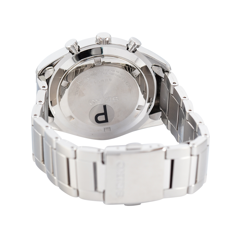 Jam Tangan Seiko Chronograph SSB085P1 Men White Dial Stainless Steel Strap
