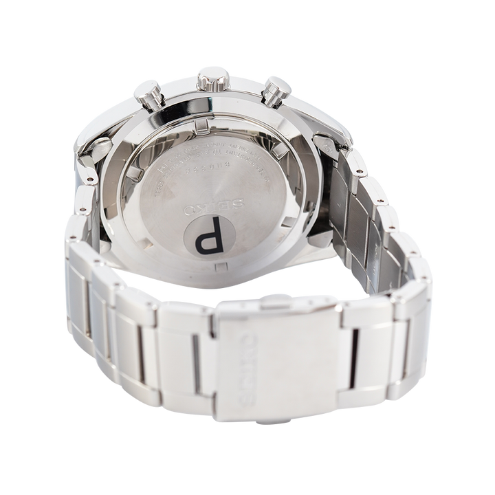Jam Tangan Seiko Chronograph SSB085P1 Men White Dial Stainless Steel Strap
