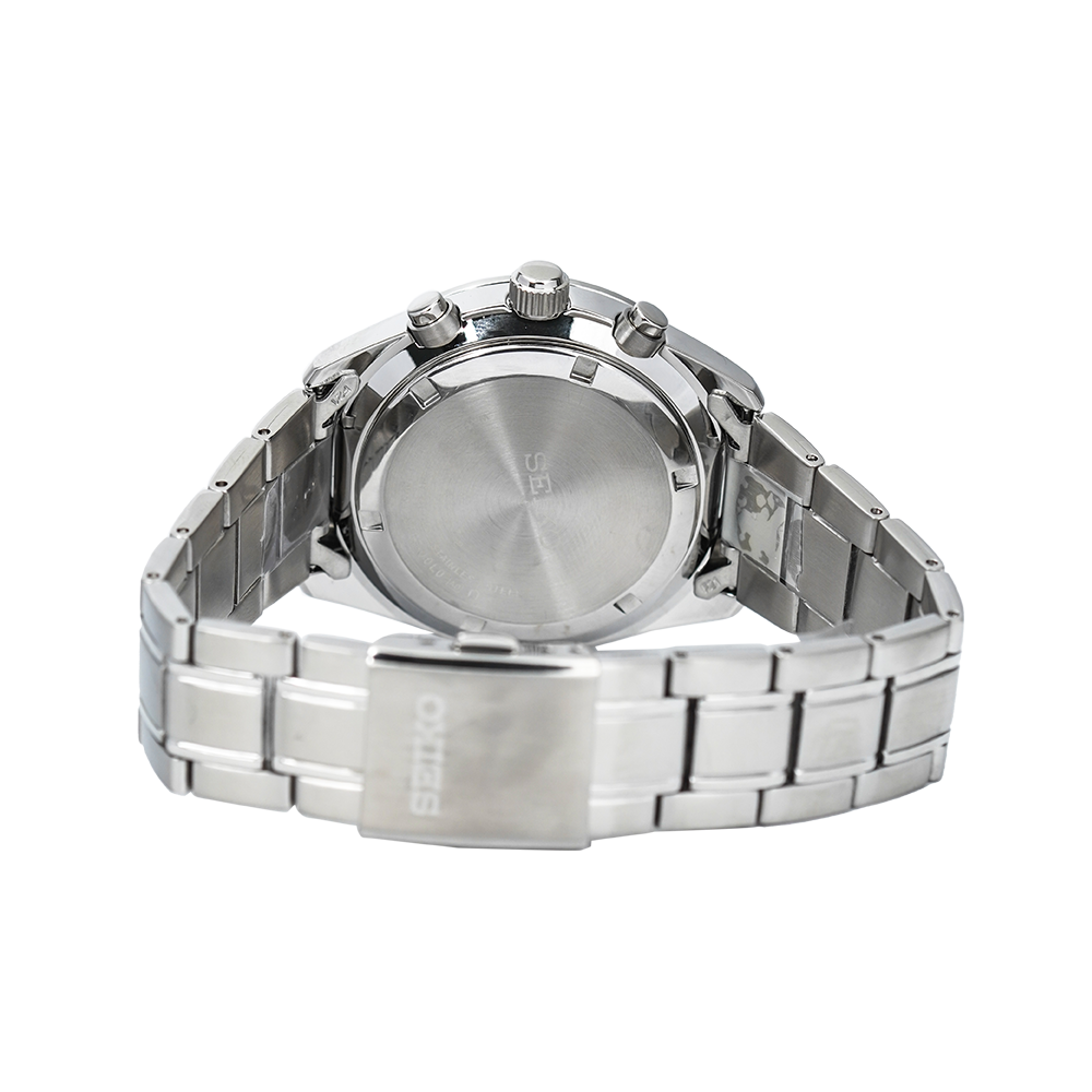 Jam Tangan Seiko Chronograph SSB375P1 Men Silver Dial Stainless Steel Strap