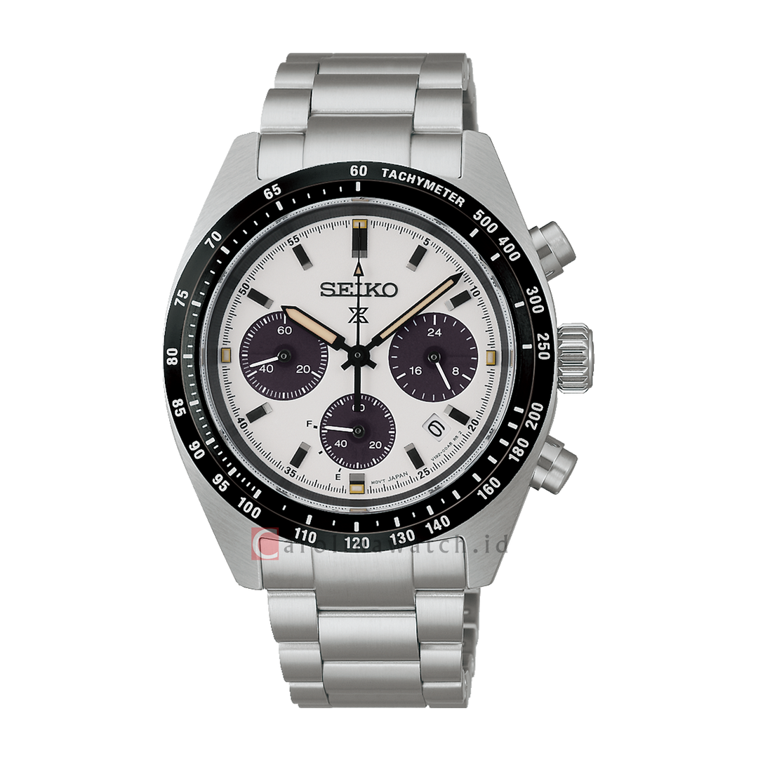Jam Tangan Seiko Prospex SSC961P1 Men Speedtimer Solar Analog Dial Stainless Steel Strap