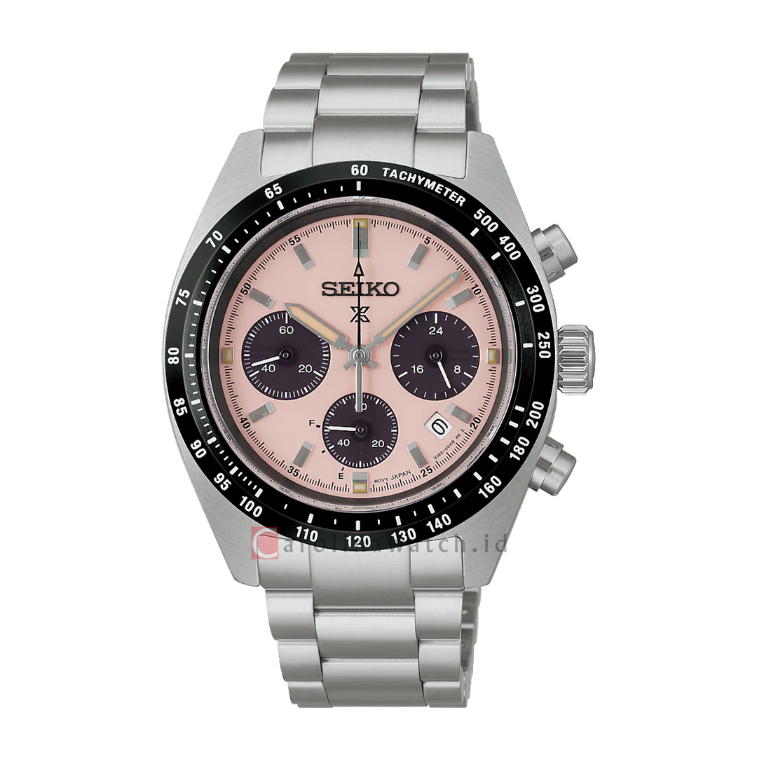 Jam Tangan Seiko Prospex SSC963P1 Men Speedtimer Solar Analog Dial Stainless Steel Strap