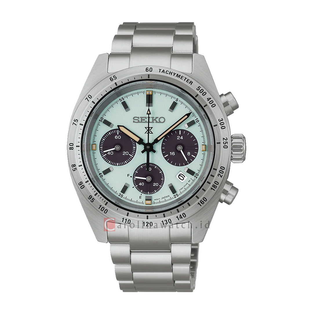 Jam Tangan Seiko Prospex SSC965P1 Men Speedtimer Solar Analog Dial Stainless Steel Strap