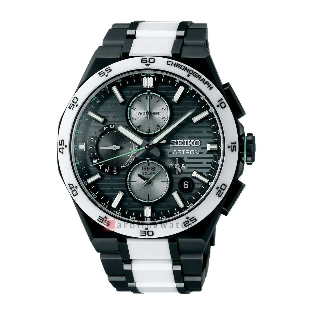 Jam Tangan Seiko Astron SSH185J1 Men GPS Solar 2025 Dual Tone Titanium Strap (Limited Edition)