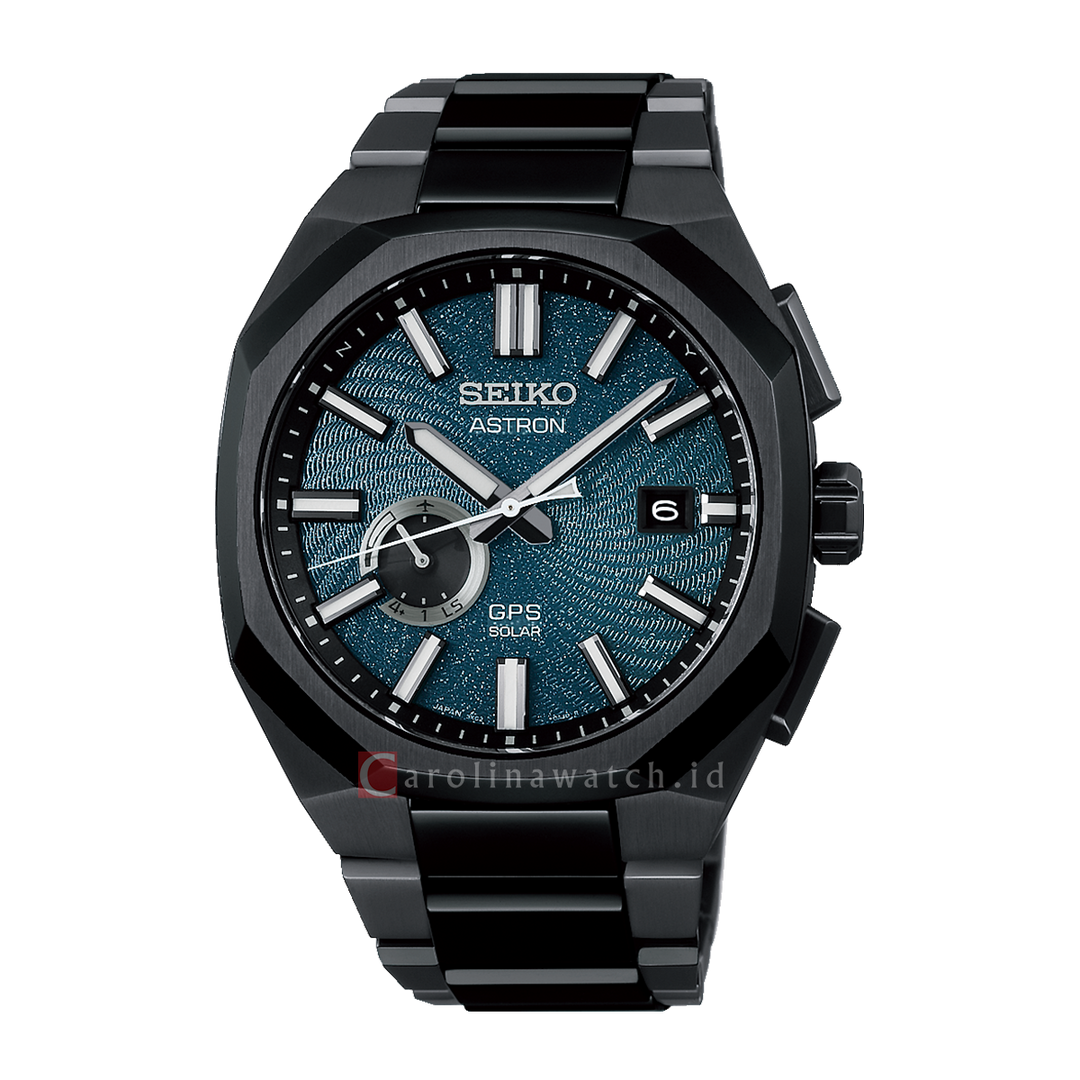 Jam Tangan Seiko Astron SSJ039J1 Men GPS Solar 2026 Black Dial Dual Tone Strap Limited Edition