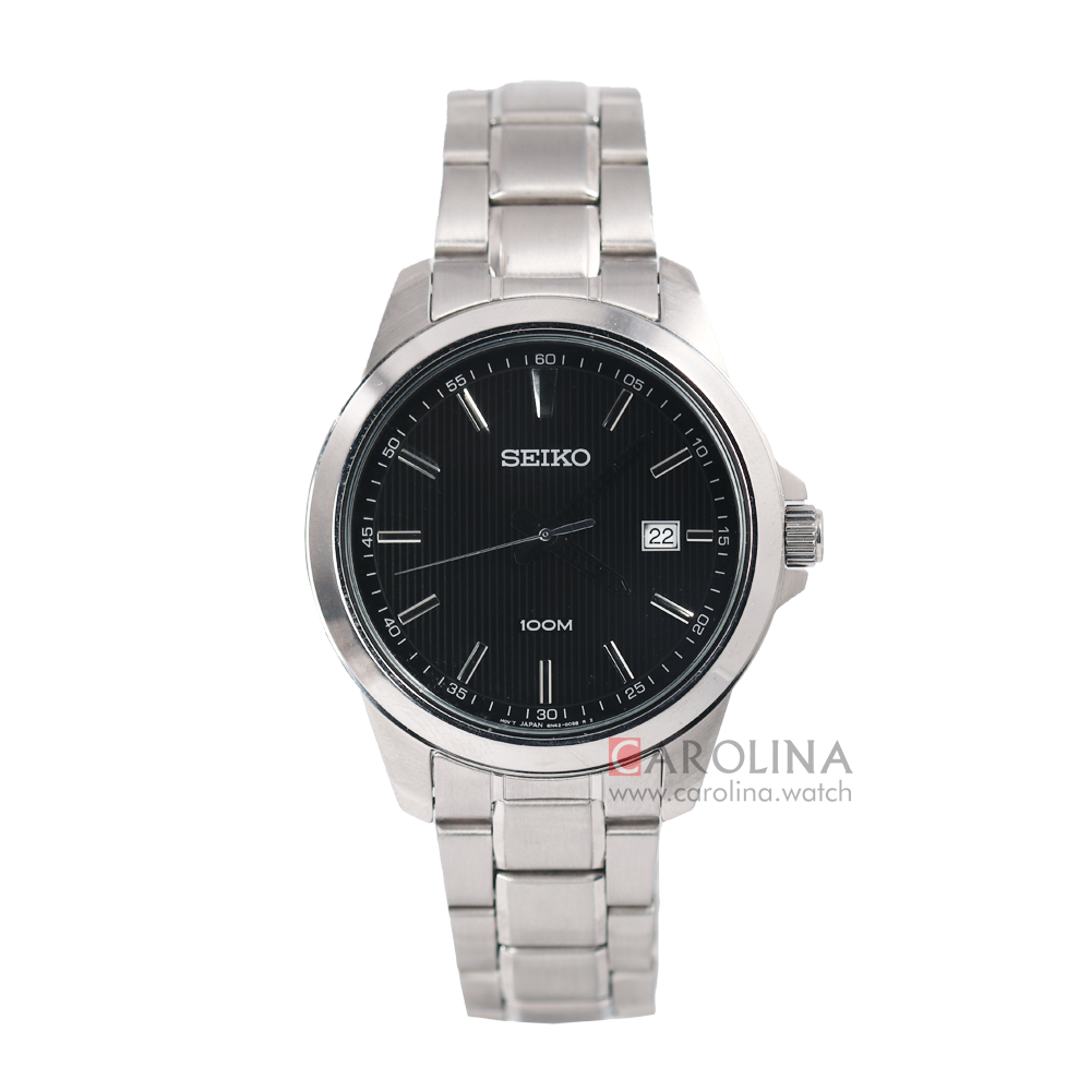 Jam Tangan Seiko Classic SUR155P1 Men Black Dial Stainless Steel Strap