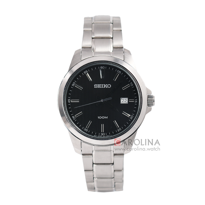 Jam Tangan Seiko Classic SUR155P1 Men Black Dial Stainless Steel Strap