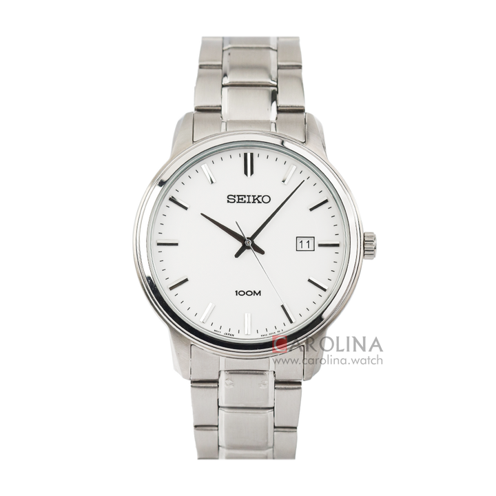 Jam Tangan Seiko Classic SUR191P1 Men White Dial Stainless Steel Strap