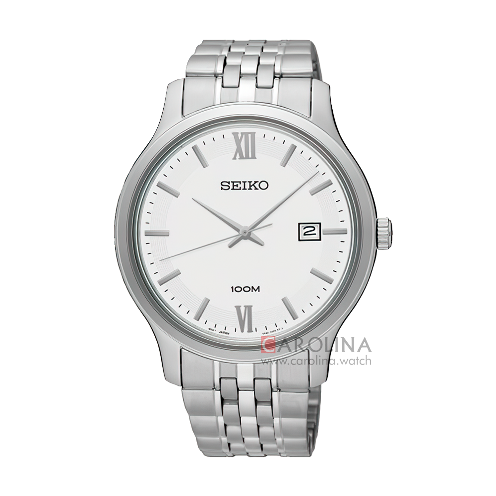 Jam Tangan Seiko SUR217P1 Men White Dial Stainless Steel Strap