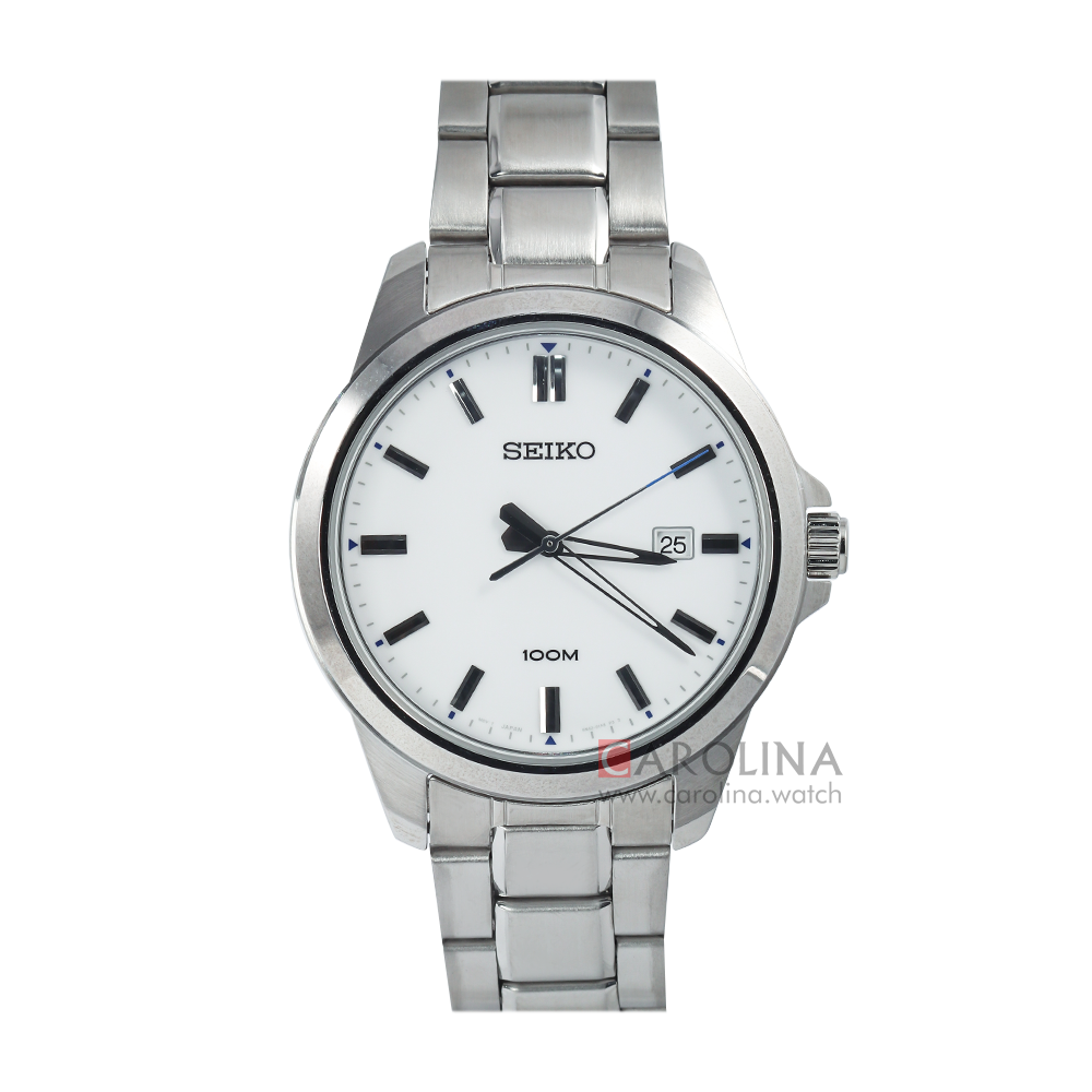 Jam Tangan Seiko SUR241P1 Men White Dial Stainless Steel Strap