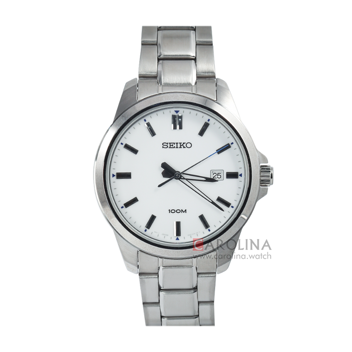 Jam Tangan Seiko SUR241P1 Men White Dial Stainless Steel Strap