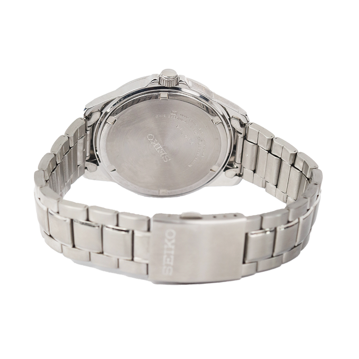 Jam Tangan Seiko SUR245P1 Men Black Dial Stainless Steel Strap Carolina Watch