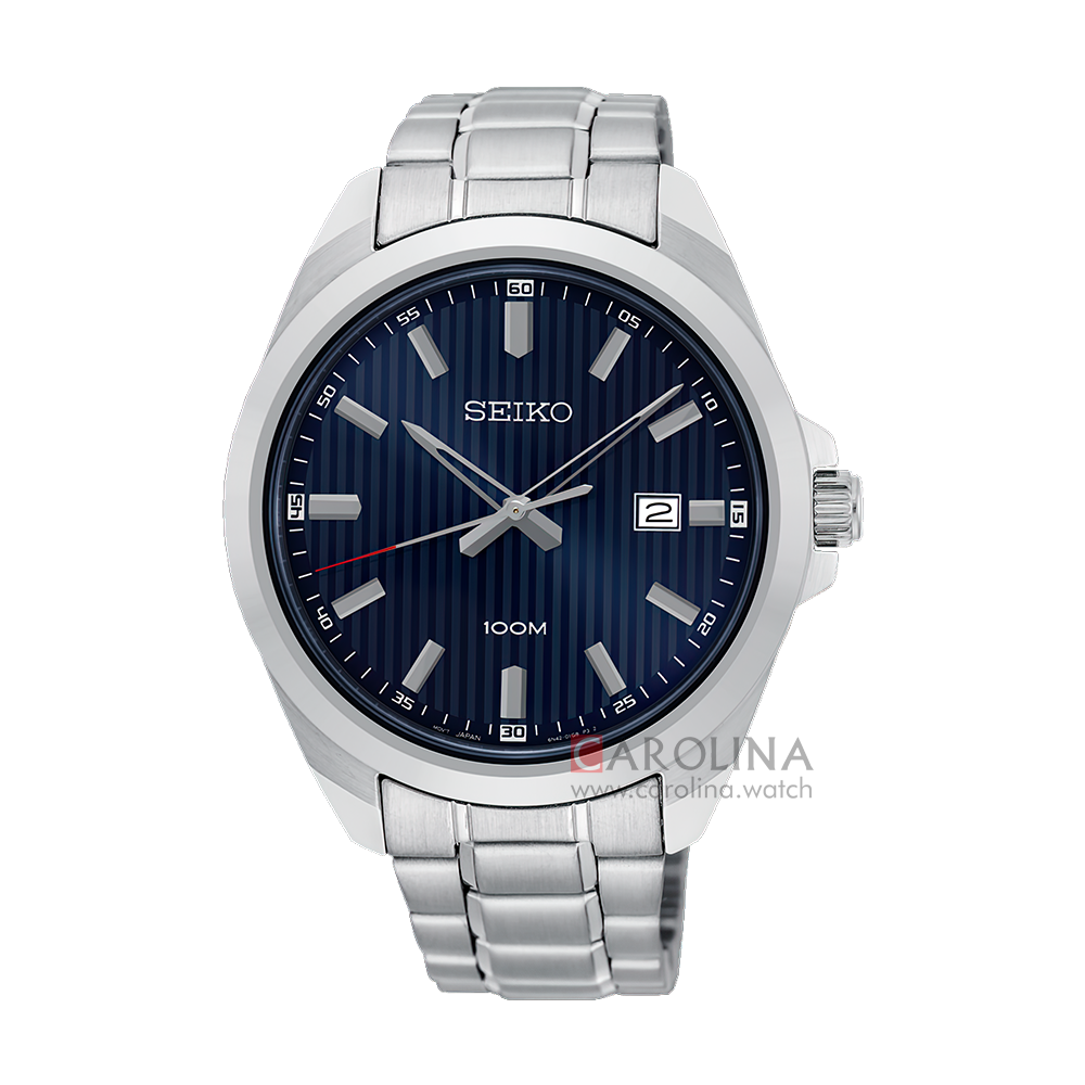 Jam Tangan Seiko Neo Classic SUR275P1 Men Dark Blue Dial Stainless Steel Strap