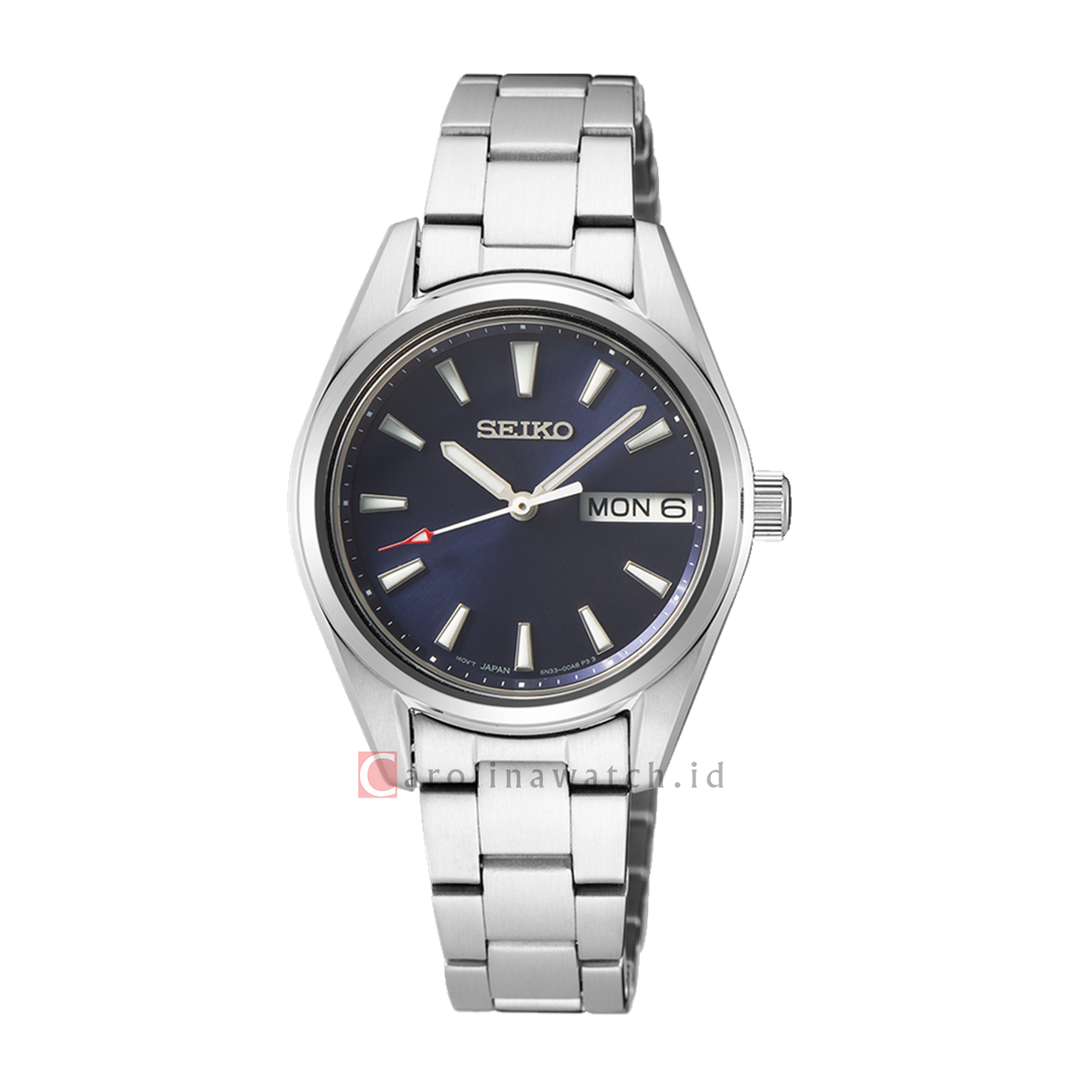 Jam Tangan Seiko Neo Classic SUR353P1 Women Discover More Blue Dial Stainless Steel Strap