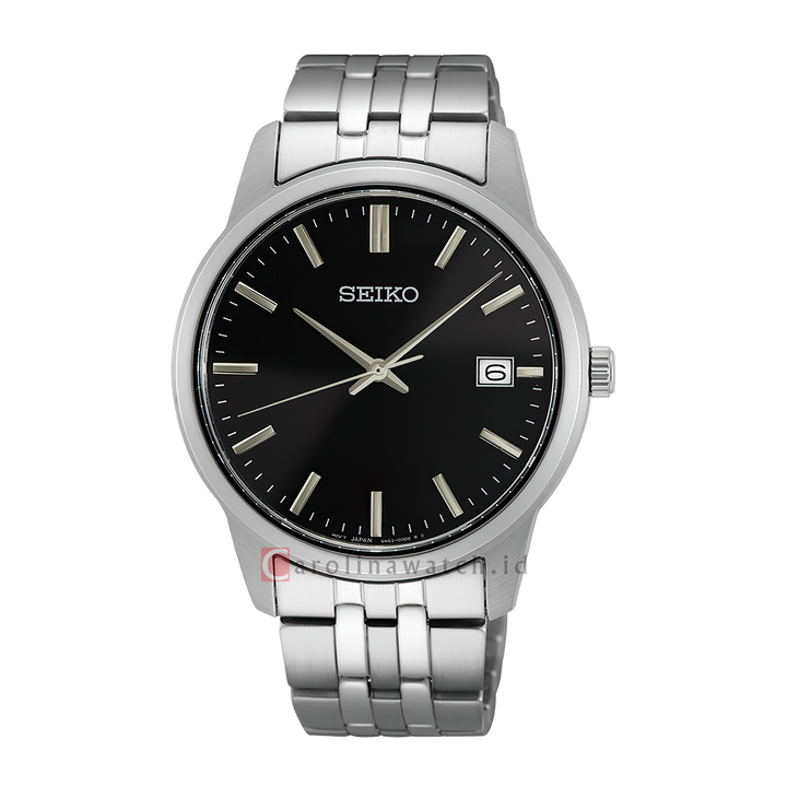 Jam Tangan Seiko Classic SUR401P1 Discover More Men Black Dial Stainless Steel Strap