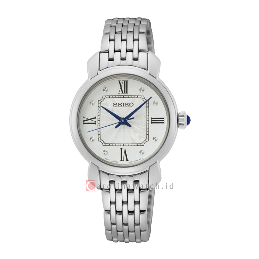 Jam Tangan Seiko Ladies SUR497P1 Discover More White Dial Stainless Steel Strap