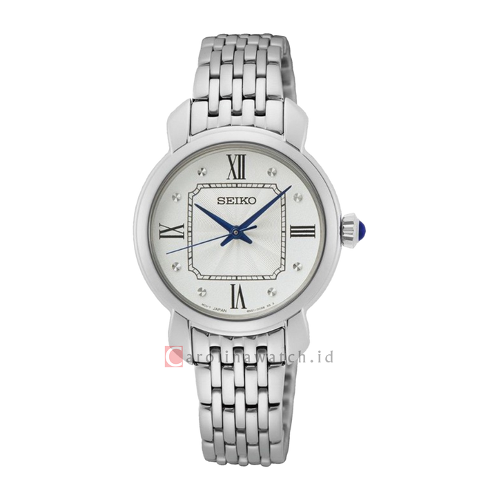 Jam Tangan Seiko Ladies SUR497P1 Discover More White Dial Stainless Steel Strap