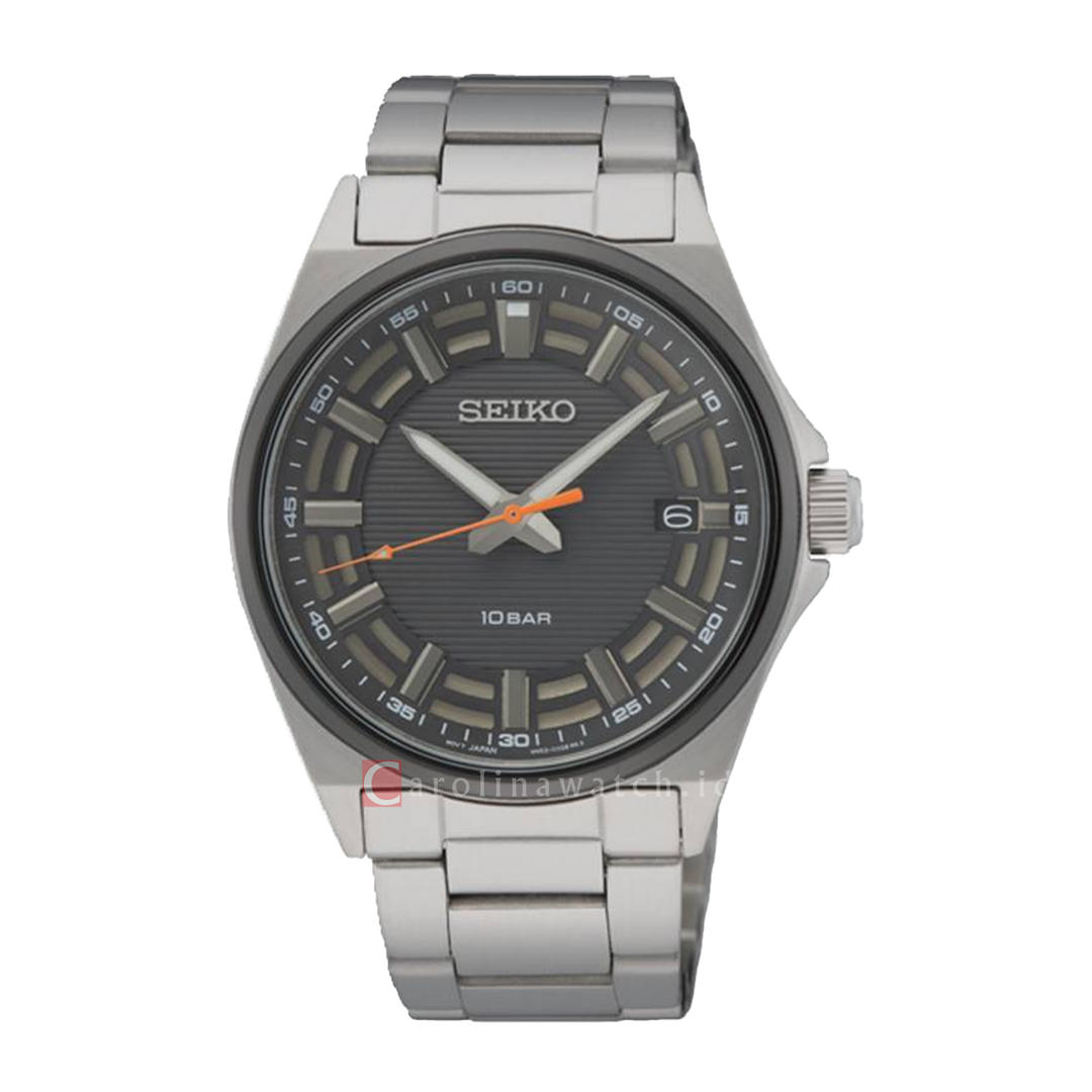 Jam Tangan Seiko Classic SUR507P1 Men Essentials Grey Dial Stainless Steel Strap