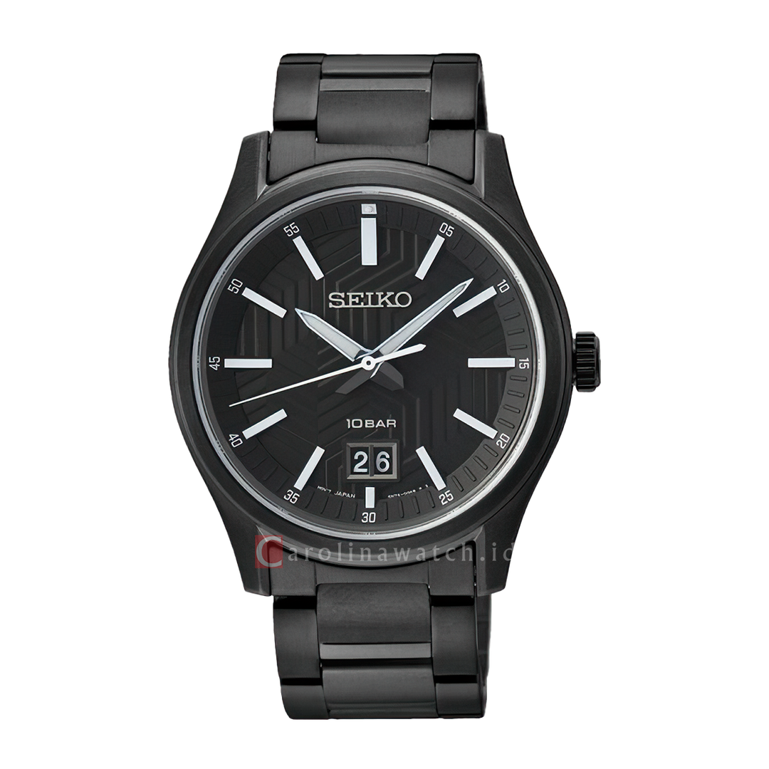 Jam Tangan Seiko Classic SUR515P1 Men Discover More Black Dial Black Stainless Steel Strap