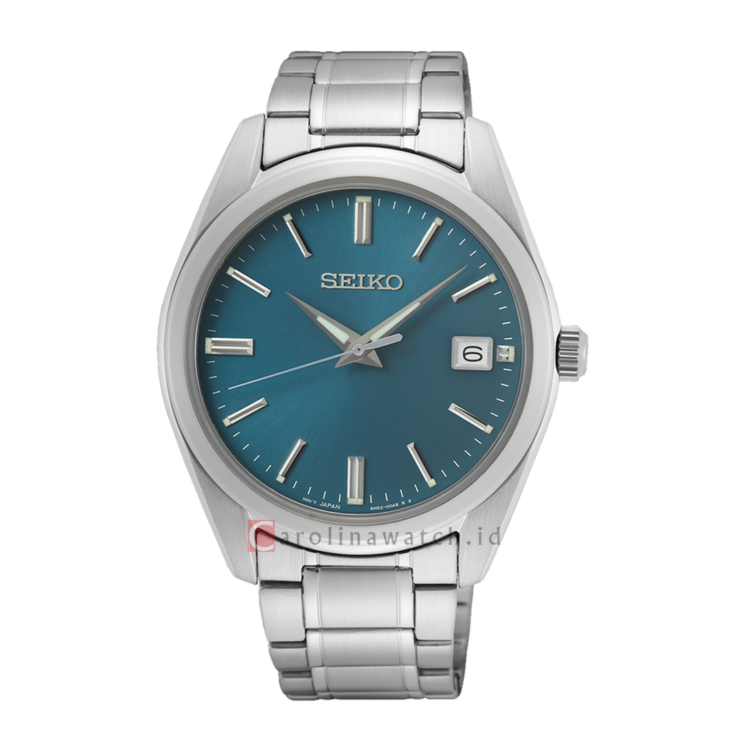 Jam Tangan Seiko Classic SUR525P1 Men Discover More Dress Blue Dial Stainless Steel Strap