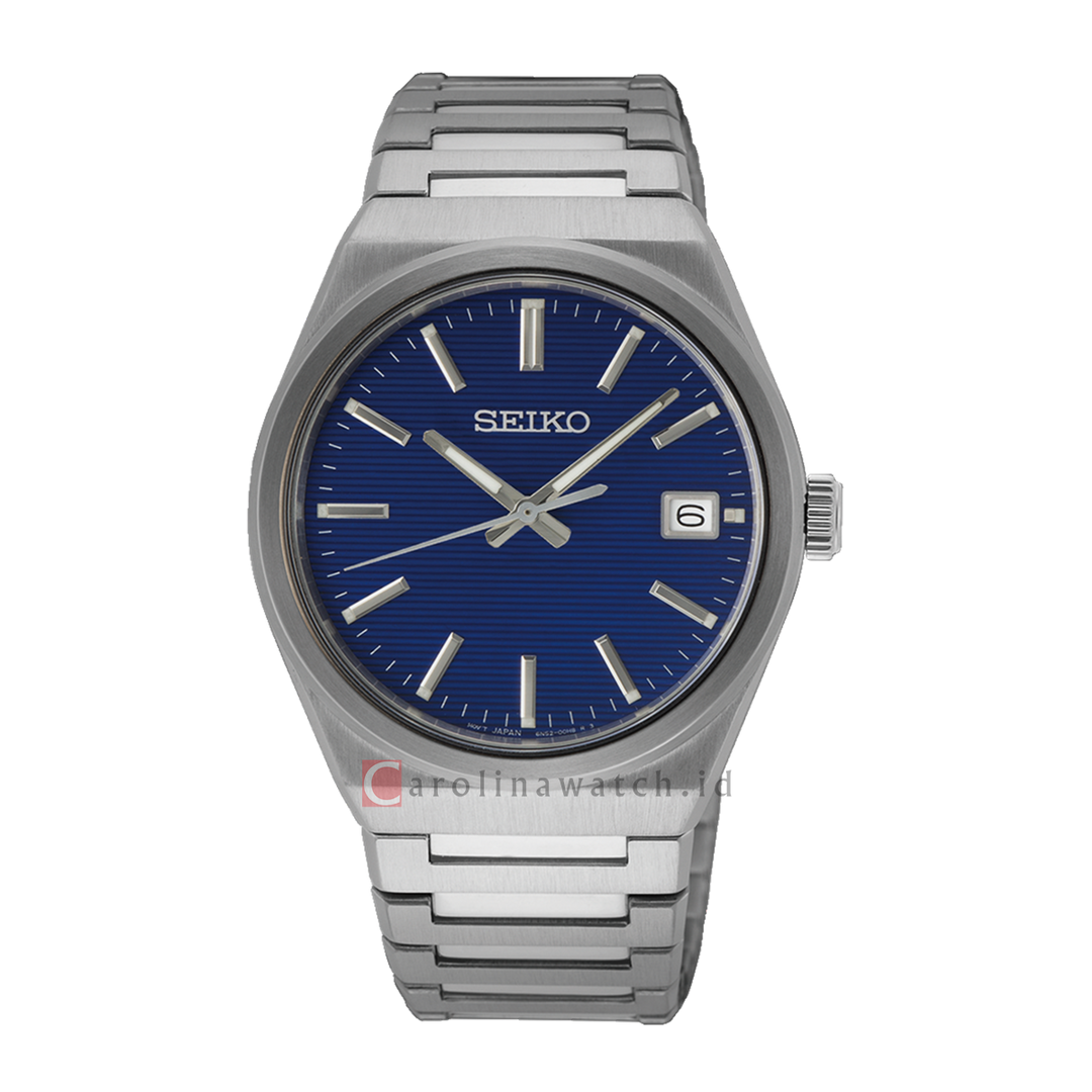 Jam Tangan Seiko Discover More SUR555P1 Men Blue Dial Stainless Steel Strap