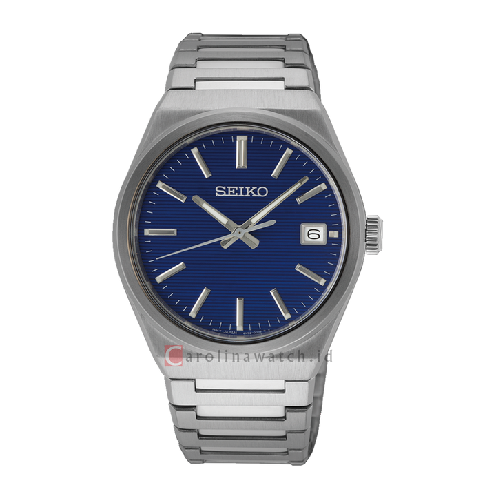 Jam Tangan Seiko Discover More SUR555P1 Men Blue Dial Stainless Steel Strap