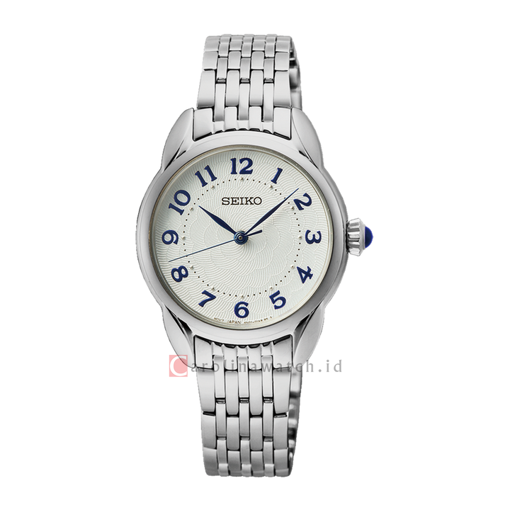 Jam Tangan Seiko Ladies SUR561P1 White Dial Stainless Steel Strap