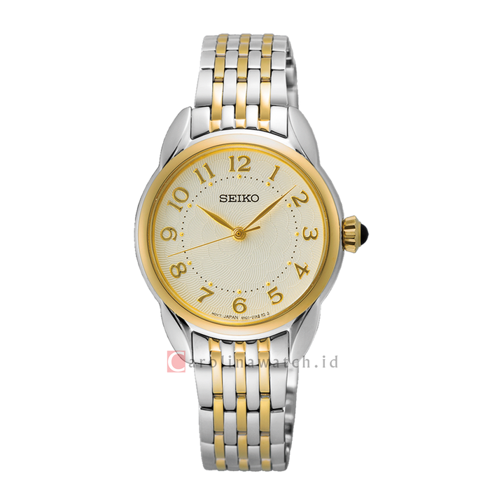 Jam Tangan Seiko Ladies SUR562P1 Dual Tone Dial Dual Tone Stainless Steel Strap