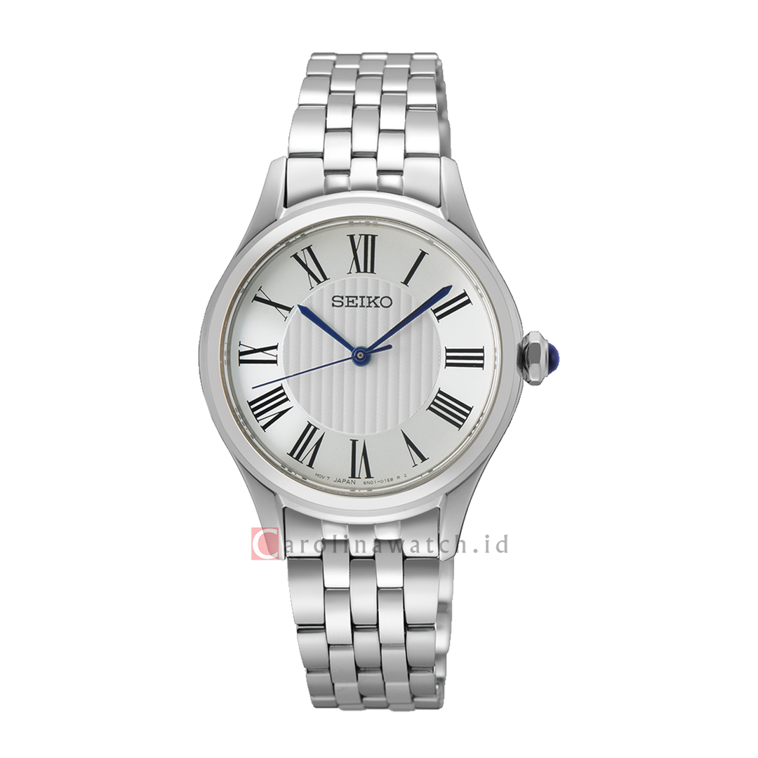 Jam Tangan Seiko Discover More SUR609P1 Women Silver Dial Stainless Steel Strap