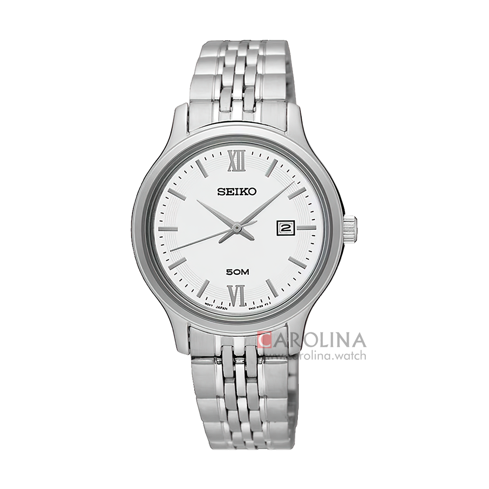 Jam Tangan Seiko Neo Classic SUR711P1 Women White Dial Stainless Steel Strap