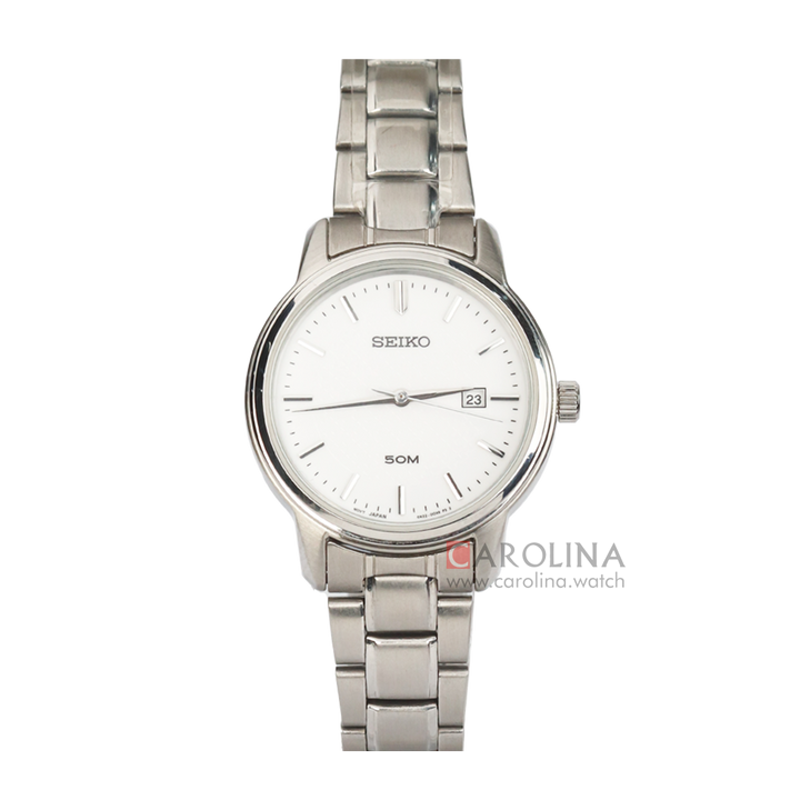 Jam Tangan Seiko SUR751P1 Women Silver Pattern Dial Stainless Steel Strap