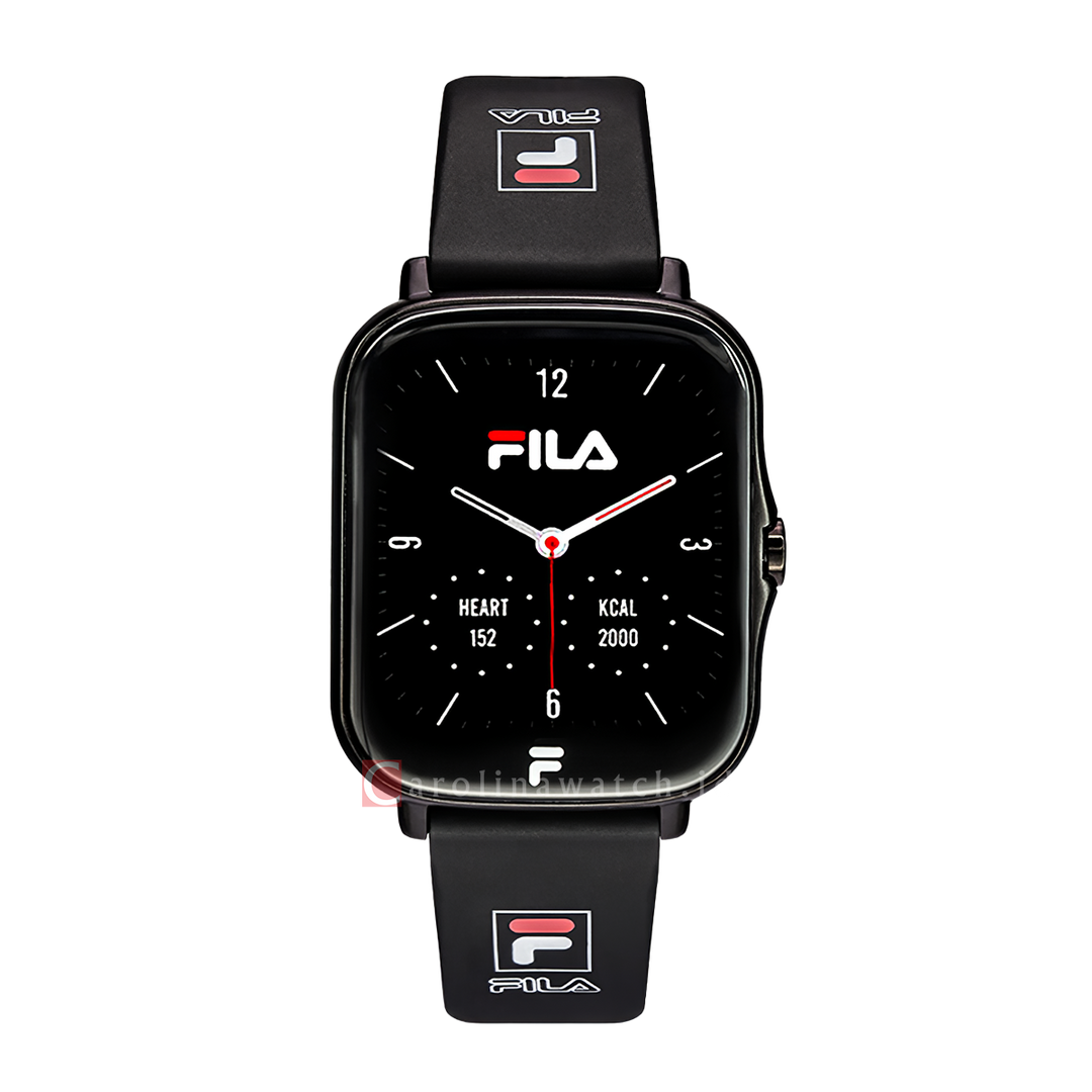 Jam Tangan FILA Smart Watch FL38SW24B Unisex Full Screen Touch Display Black Silicone Strap